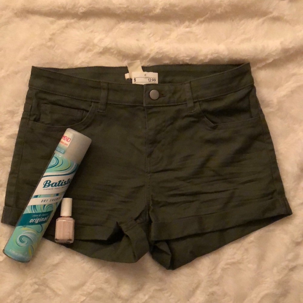 Olive green shorts
